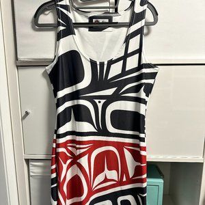 Indigenous " Family Strength " Design Dress